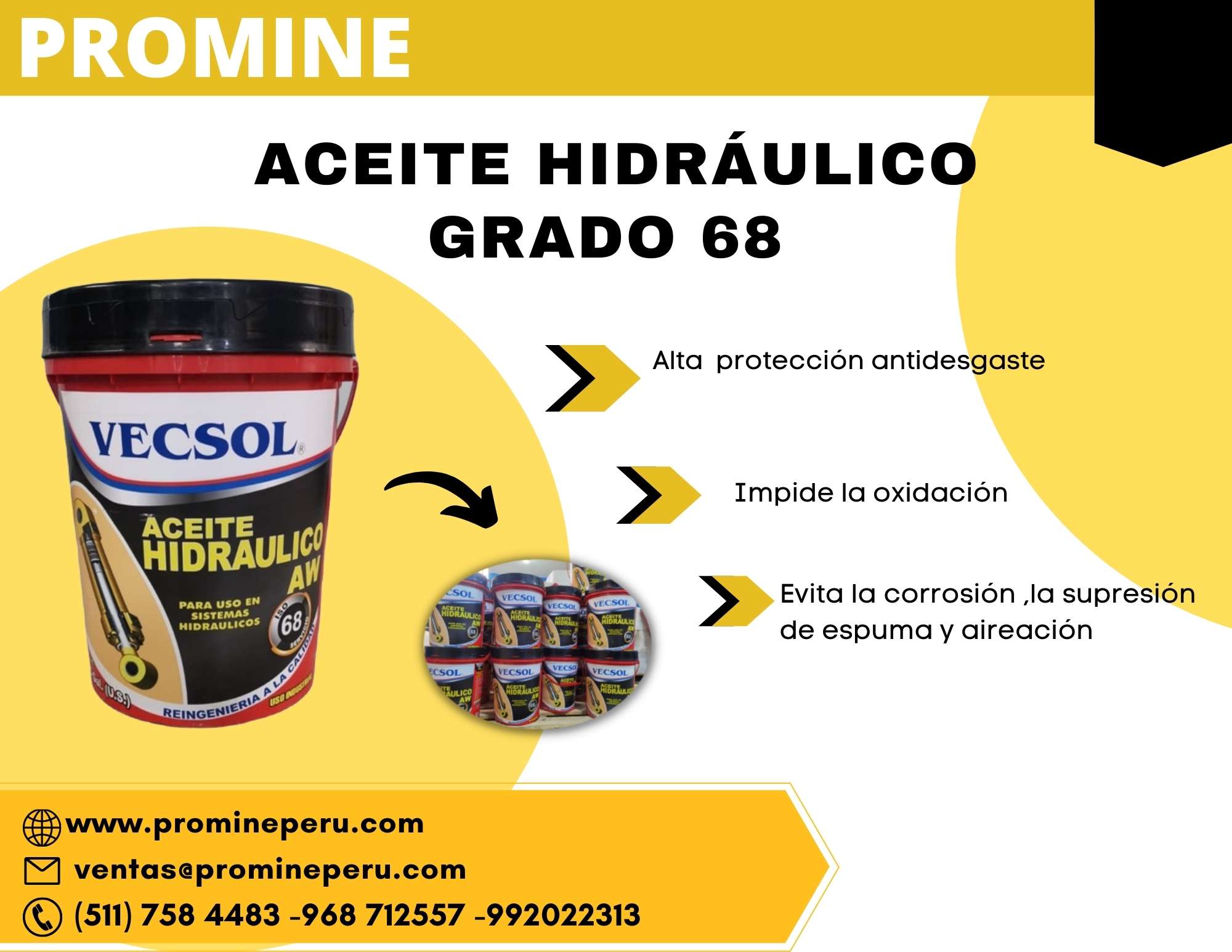 ACEITE HIDRÁULICO VECSOL GRADO 68